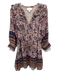 Cleobella Size XS Purple, Brown, Pink Cotton Long puff sleeve Buttons Dress Purple, Brown, Pink / XS