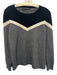 360 Cashmere Size M Black, White, Gray Cashmere Long Sleeve Color Block Sweater Black, White, Gray / M
