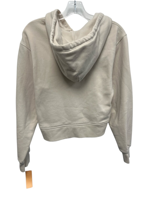 Athleta Size S Light Beige Cotton & Polyester Hood Zip Up Long Sleeve Jacket Light Beige / S