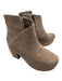 Antelope Shoe Size 37 Gray Suede Inner Side Zip Round Toe Platform Booties Gray / 37