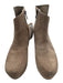 Antelope Shoe Size 37 Gray Suede Inner Side Zip Round Toe Platform Booties Gray / 37