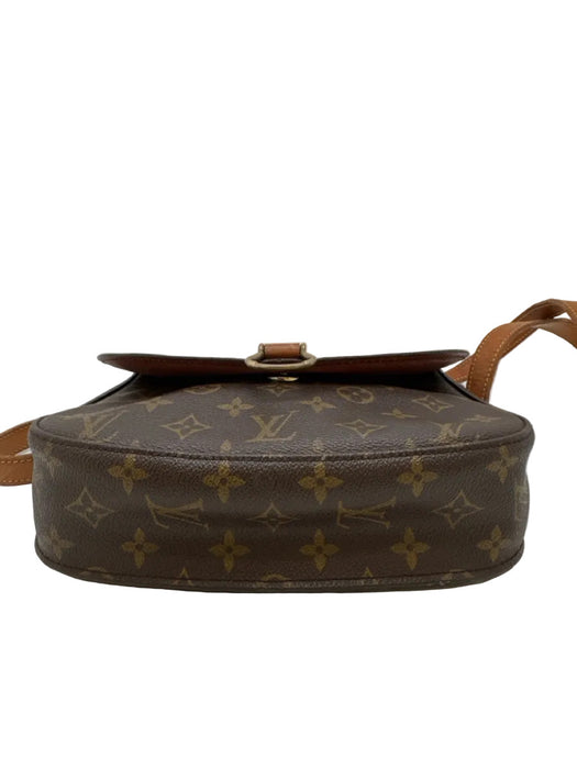 Louis Vuitton Brown & Tan Coated Canvas Brass Hardware Monogram Crossbody Bag