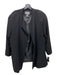 Lafayette 148 Size 16 Black Wool Blend Stripe Metallic Open Front Jacket Black / 16