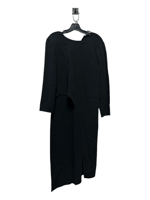 Veronica Beard Size 2 Black Viscose Long Sleeve Overlay Dress Black / 2