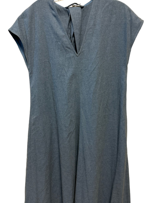 Ann Mashburn Size S Blue Cotton Batwing Belted Maxi Dress Blue / S