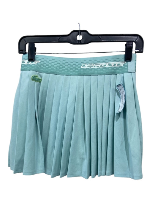 Lacoste Sport Size 38 Aqua Polyester Elastic Waist Pleated Athletic Skort Aqua / 38