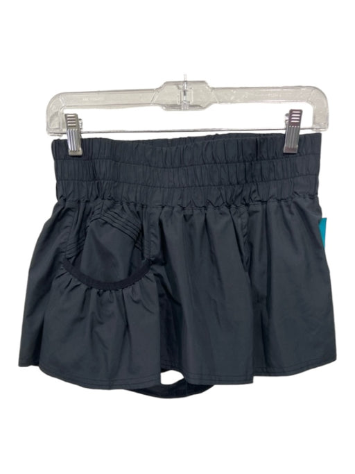 FP Movement Size S Black Polyester Elastic Waist Athletic Shorts Black / S