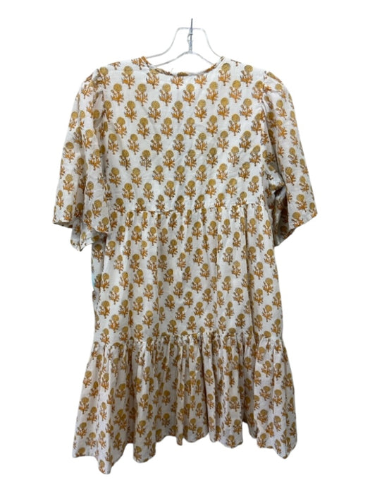 India Collection Emerson Fry Size XS/S White & yellow Cotton floral print Dress White & yellow / XS/S