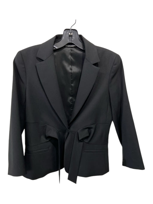 Theory Size 4 Black Wool Snap Button Blazer Jacket Black / 4