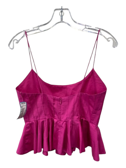 Hunter Bell Size 2 Magenta Pink Cotton Sleeveless Spaghetti Strap Pintucks Top Magenta Pink / 2