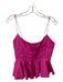 Hunter Bell Size 2 Magenta Pink Cotton Sleeveless Spaghetti Strap Pintucks Top Magenta Pink / 2