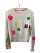 Brodie Size XS Cream & Multi Cashmere Floral Motif Long Sleeve Sweater Cream & Multi / XS