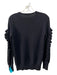 Ann Mashburn Size S Black Cashmere Ruffle Detail Sweater Black / S