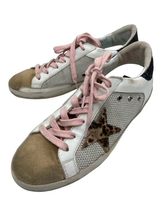 Golden Goose Shoe Size 38 White & Multi Leather Shimmer Low Top Sneakers White & Multi / 38