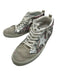 Golden Goose Shoe Size 38 WHite, Black, Gray Leather Metallic Trim Sneakers WHite, Black, Gray / 38