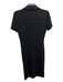 Alice + Olivia Size S Black Polyester Blend Collar Short Sleeve Dress Black / S