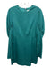 Tibi Size 6 Teal Green Polyester & Viscose Ruched Back Zip Dress Teal Green / 6