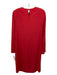 Akris Punto Size 6 Red Viscose & Acetate Back Zip Key Hole Shoulder Pads Dress Red / 6