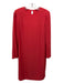 Akris Punto Size 6 Red Viscose & Acetate Back Zip Key Hole Shoulder Pads Dress Red / 6