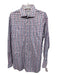 Peter Millar Size L White & Multi Cotton Plaid Button Down Long Sleeve Shirt White & Multi / L