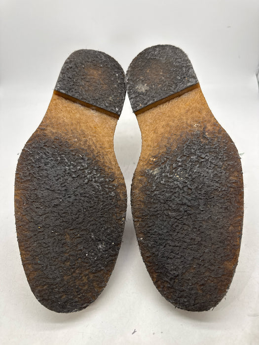 Tods Shoe Size 7 AS IS Brown Suede Double Monk Almond Toe Stacked Heel Shoes