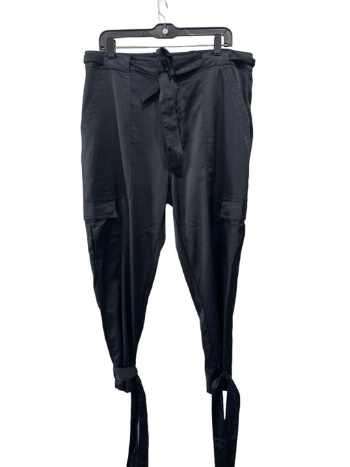 Joie Size 12 Black Polyester Cargo Tapered Belt Inc. Pants Black / 12