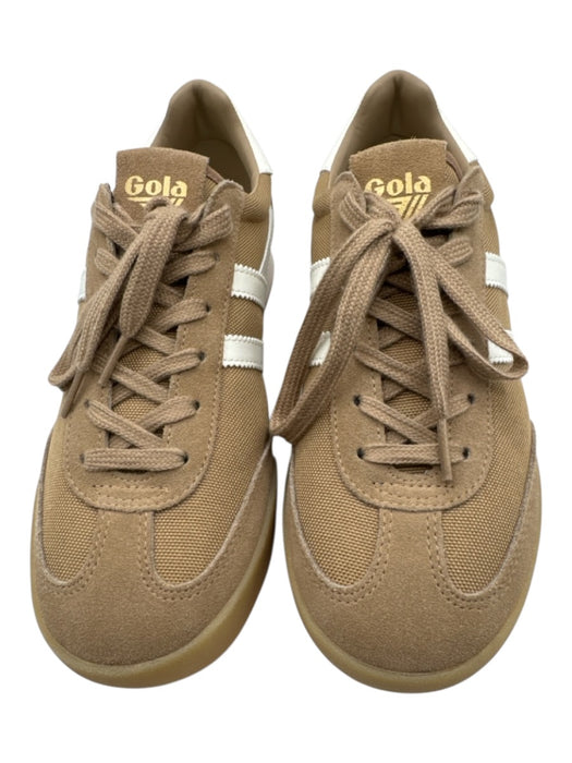 Gola Shoe Size 9 Beige, White & Red Textile & Leather Upper T Toe Sneakers Beige, White & Red / 9