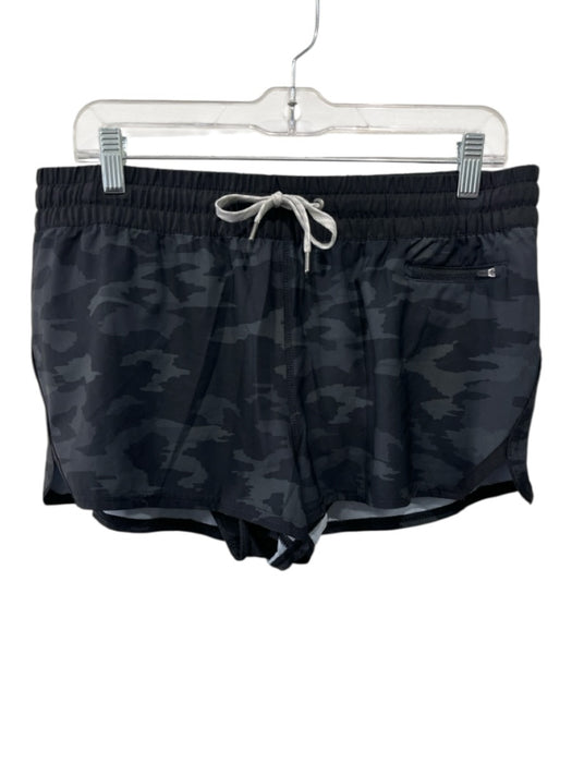 Vuori Size L Black & Gray Polyester Blend Elastic & Drawstring Waist Camo Shorts Black & Gray / L