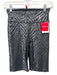 Spanx Size S Black Nylon Blend Shiny Zebra Print Athletic bike Shorts Black / S