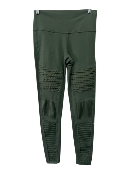 Alo Size L Green No Fabric Tag Elastic Waistband Panel Detail Athletic Leggings Green / L