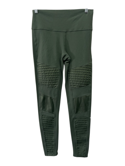Alo Size L Green No Fabric Tag Elastic Waistband Panel Detail Athletic Leggings Green / L