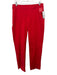 Spanx Size L Red Cotton Blend Elastic Waistband Trouser Slim Pants Red / L