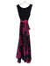Eliza J Size 8 Black & Red Polyester Blend Floral Sleeveless Organza Gown Black & Red / 8