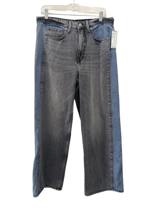Good American Size 6/28 Medium & Dark Wash Cotton Blend Denim Color Block Jeans Medium & Dark Wash / 6/28