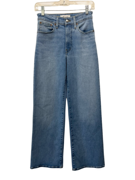 Madewell Size 25 Medium light wash Cotton Blend Denim 5 Pocket Wide Leg Jeans Medium light wash / 25