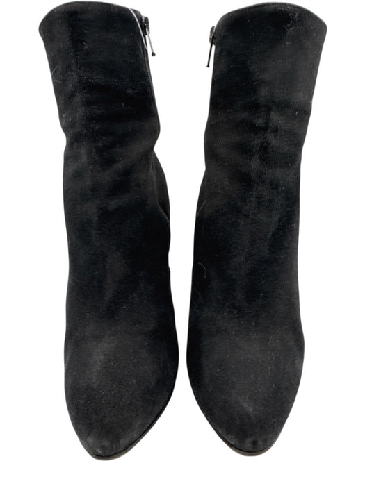 Christian Louboutin Shoe Size 42 Black Leather Stiletto Side Zip Suede Booties Black / 42