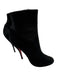 Christian Louboutin Shoe Size 42 Black Leather Stiletto Side Zip Suede Booties Black / 42