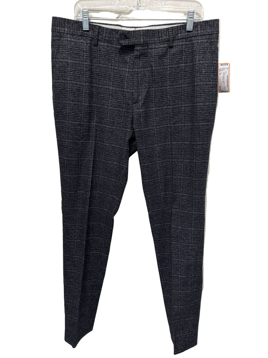 Etro Size 52 Gray & Purple Cotton Blend Plaid Dress Men's Pants
