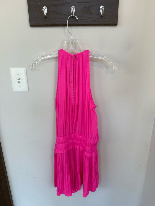 DO+BE Size S Hot pink Polyester Sleeveless Smocked Waist Dress