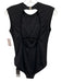Seafolly Size 8 Black Nylon Blend Cap Sleeve Open Back High Rise cupped swimwear Black / 8