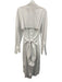 Simon Miller Size Medium White Cotton Blend Long Sleeve Button Front Midi Dress White / Medium
