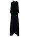 A.L.C. Size 4 Black Polyester Sleeveless Pleated Smocked Midi Dress Black / 4