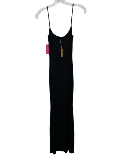 SKIMS Size Large Black Modal Blend Spaghetti Strap Ribbed Adjustable Strap Dress Black / Large