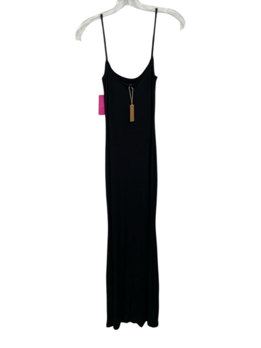 SKIMS Size Large Black Modal Blend Spaghetti Strap Ribbed Adjustable Strap Dress Black / Large