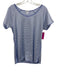Lake Size Medium Blue & White Cotton Short Sleeve Striped Side Slit Pant Set Blue & White / Medium