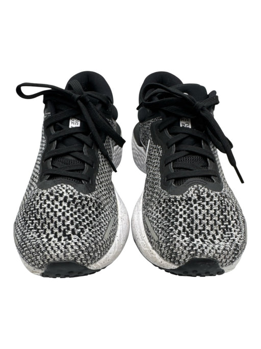 Nike Shoe Size 11 Black & White Synthetic Lace Up Heathered Runner Sneakers Black & White / 11