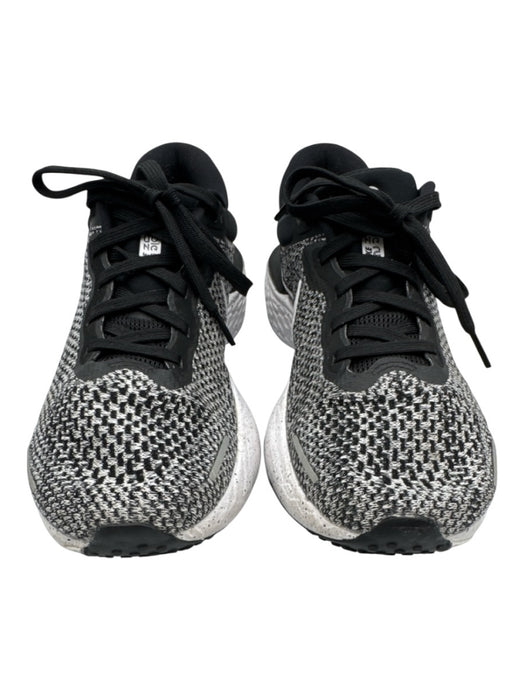 Nike Shoe Size 11 Black & White Synthetic Lace Up Heathered Runner Sneakers Black & White / 11