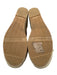 Soludos Shoe Size 10 Beige Leather Upper open toe Ankle Strap Wedge Espadrille Beige / 10