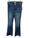 Frame Size 28 Medium Wash Cotton Denim High Rise Faded Piping Flare Jeans Medium Wash / 28