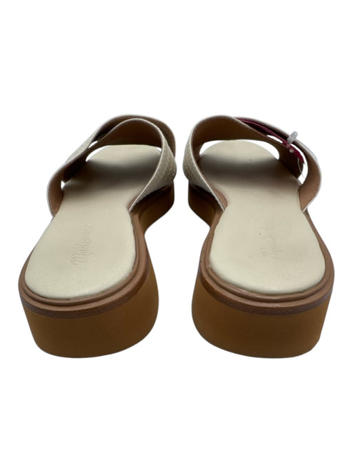 Madewell Shoe Size 10 Cream White Leather Upper open toe Criss Cross Sandals Cream White / 10